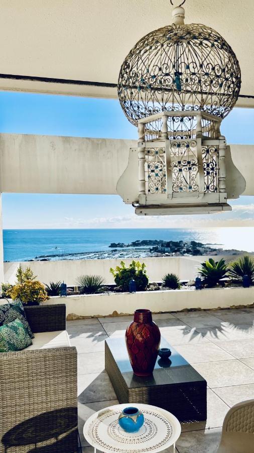 Vue Mer Panoramique - Grande Terrasse Et Piscine Bandol Buitenkant foto